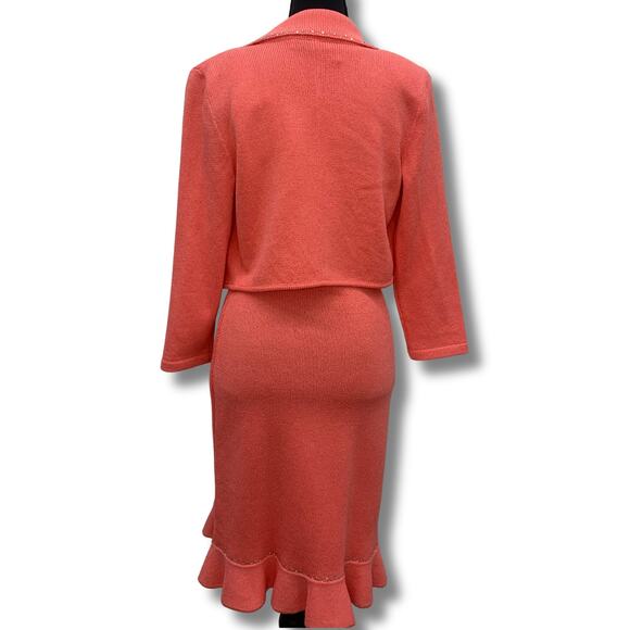 Vintage Knitted Sleeveless Bodycon Dress with Buttoned Blazer | Women's Small - Picture 2 of 8